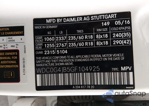 2016 Mercedes-Benz Glc 300 z USA, uszkodzony, nr VIN WDC0G4JB5GF104925